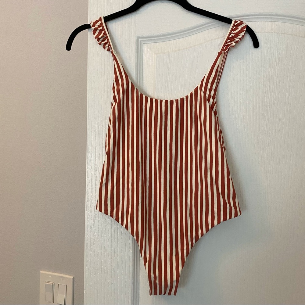 Billabong Striped Open Back One Piece